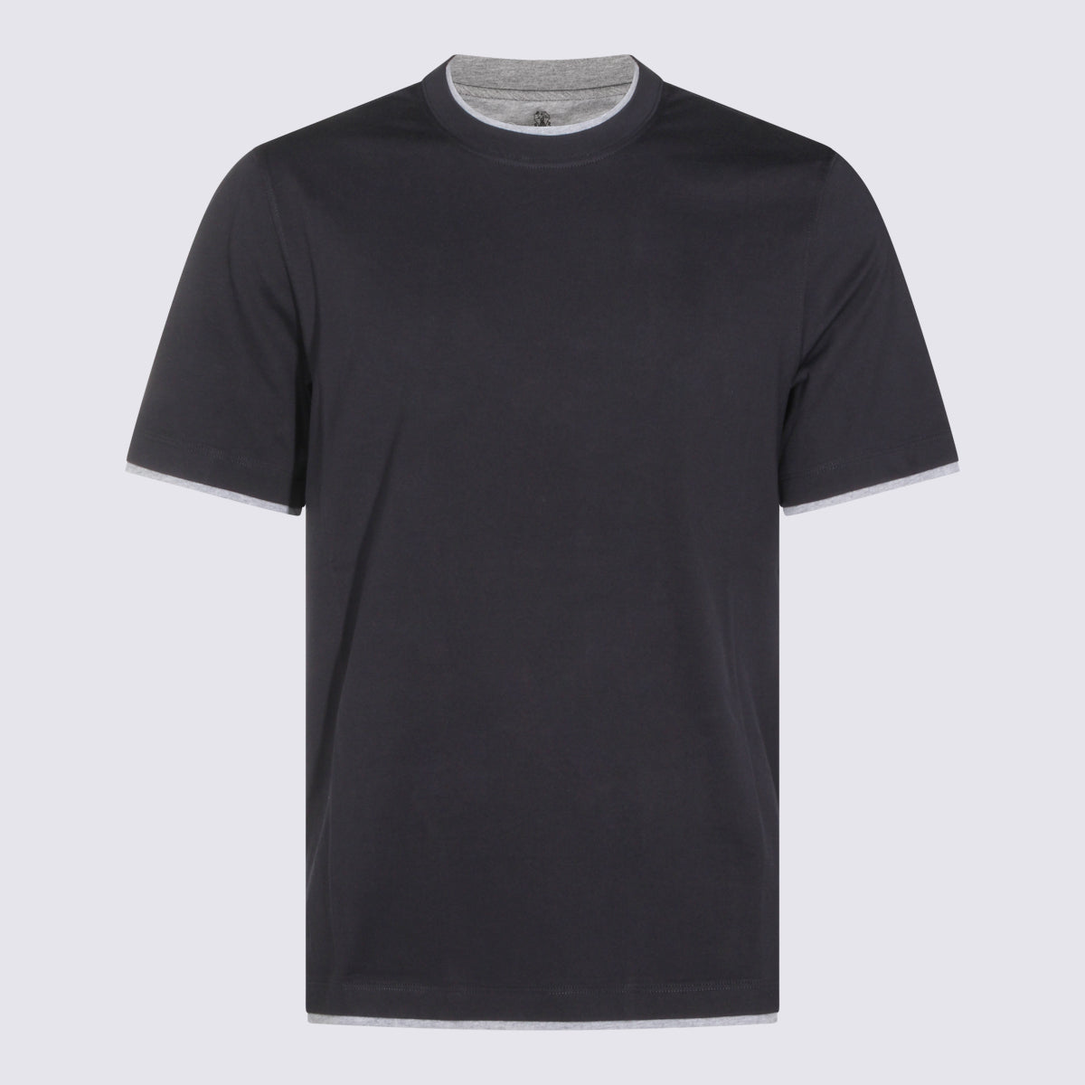 Brunello Cucinelli T-shirts and Polos Blue _100 % Co