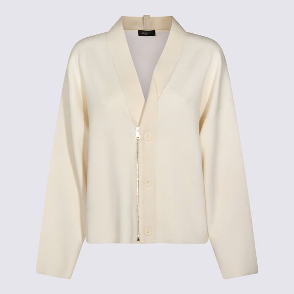 Fabiana Filippi 40% Viscose cardigan in beige