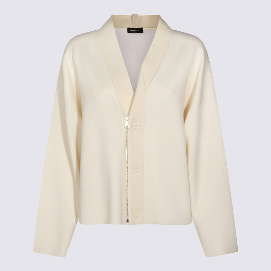 Fabiana Filippi 40% Viscose cardigan in beige
