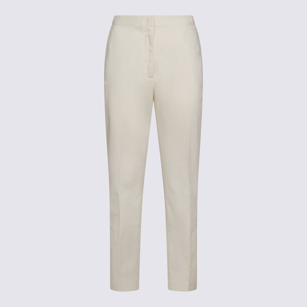 Fabiana Filippi 97% Cotton trousers in beige