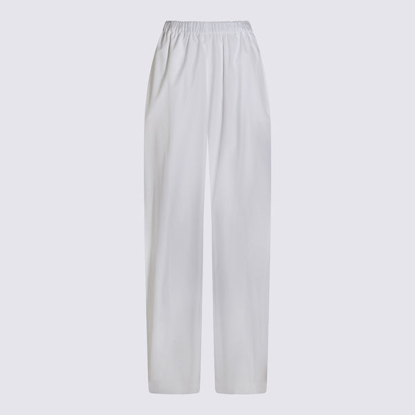 Fabiana Filippi 100% Cotton trousers in white