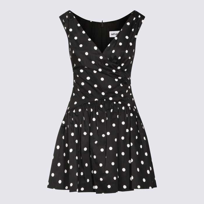 Self-portrait Dresses Black _100 % Co