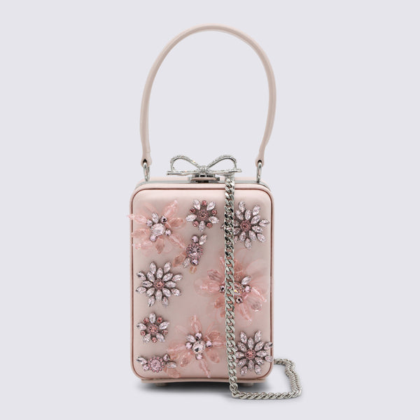 Self-Portrait 97% Polyester clutch in pink