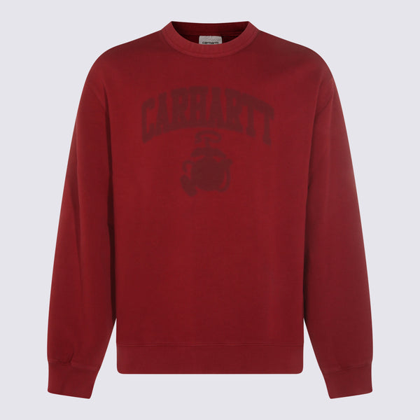 Carhartt Wip 100% Cotton sweatshirt in marsala