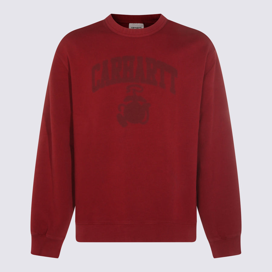 Carhartt Wip 100% Cotton sweatshirt in marsala
