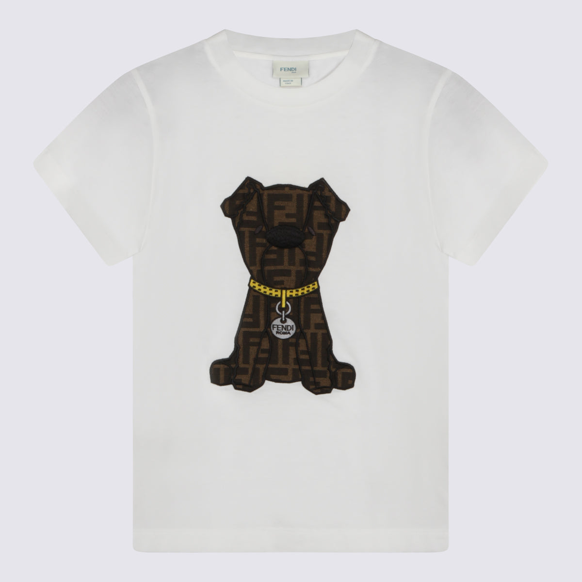 Fendi T-shirts and Polos Gesso _100 % Co