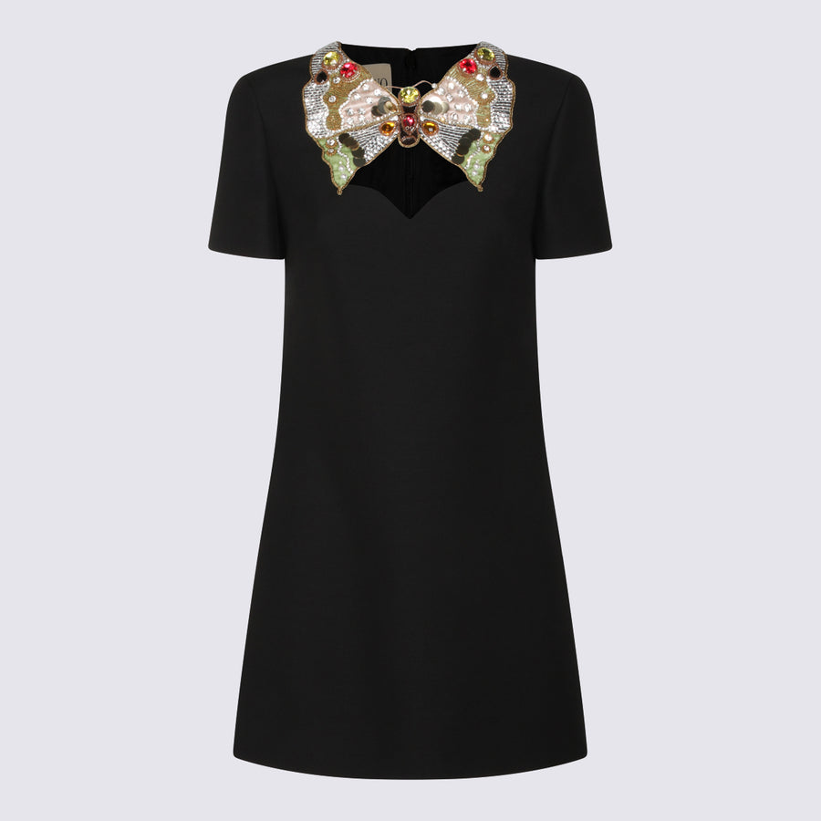 Valentino 65% viscose dress in black