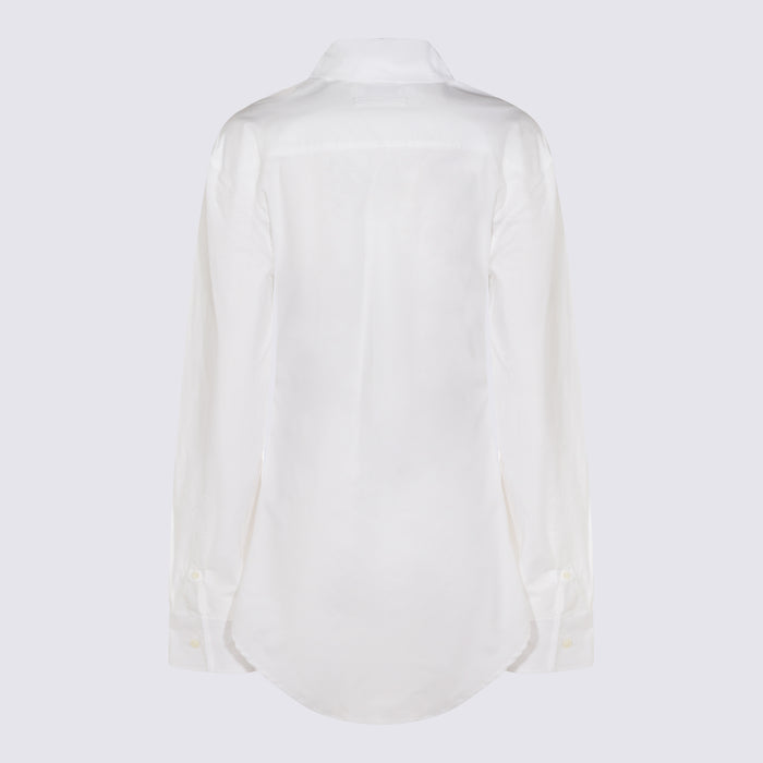 Jean Paul Gaultier Shirts White/bluegrey Co Ea