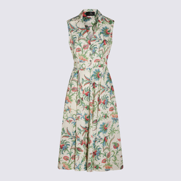 Etro 100% cotton dress in beige