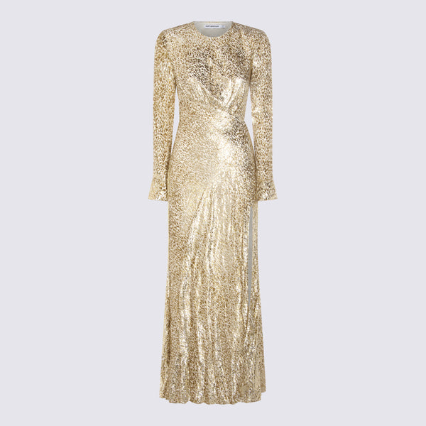 Self-Portrait Sequin embellished dress in gold