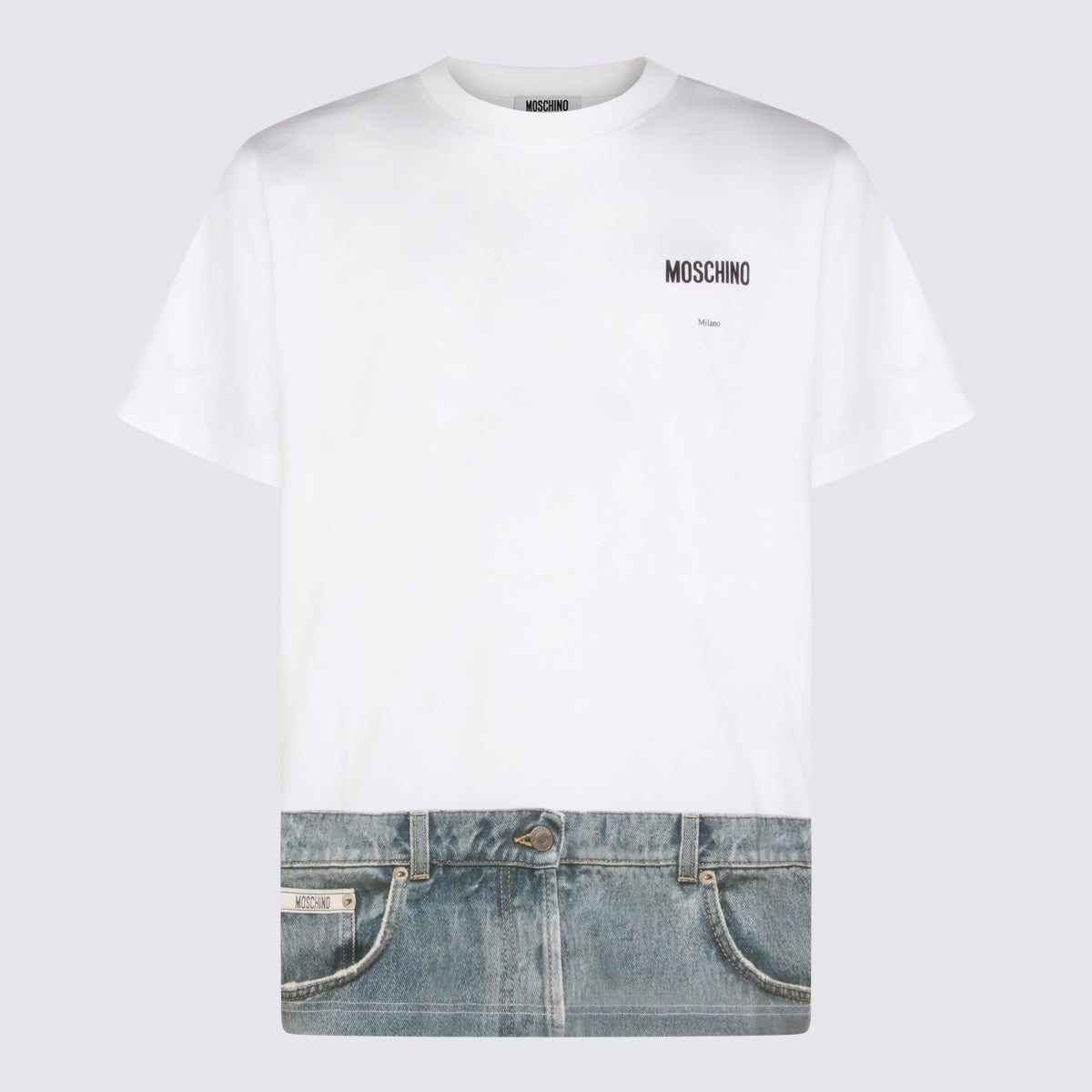 Moschino T-Shirts And Polos White _100 % Co
