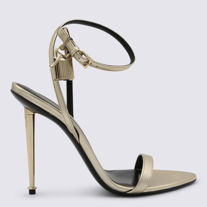 Tom Ford Sandals Golden _cover Tex/le - Sole Le