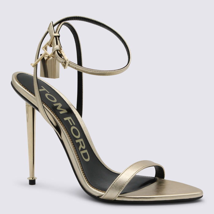 Tom Ford Sandals Golden _cover Tex/le - Sole Le