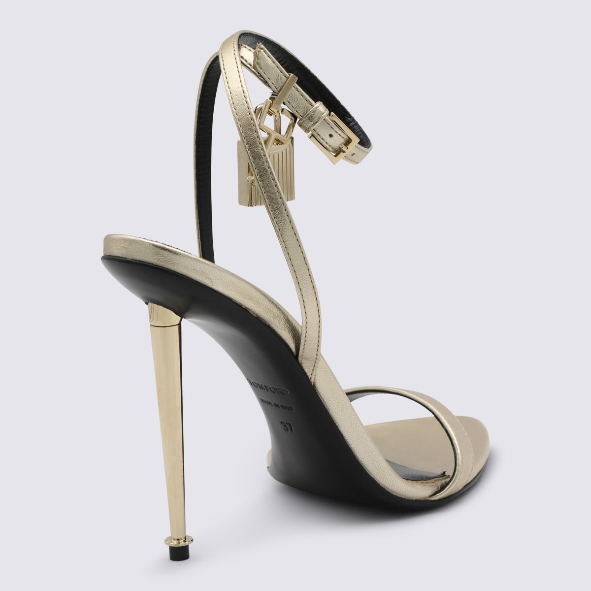 Tom Ford Sandals Golden _cover Tex/le - Sole Le