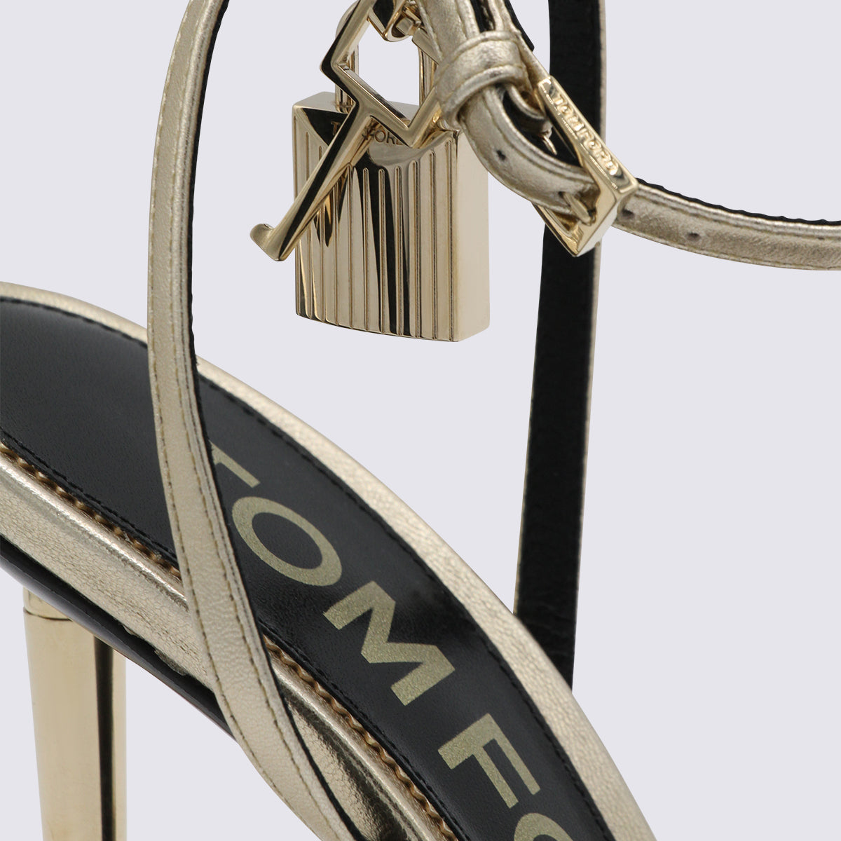 Tom Ford Sandals Golden _cover Tex/le - Sole Le