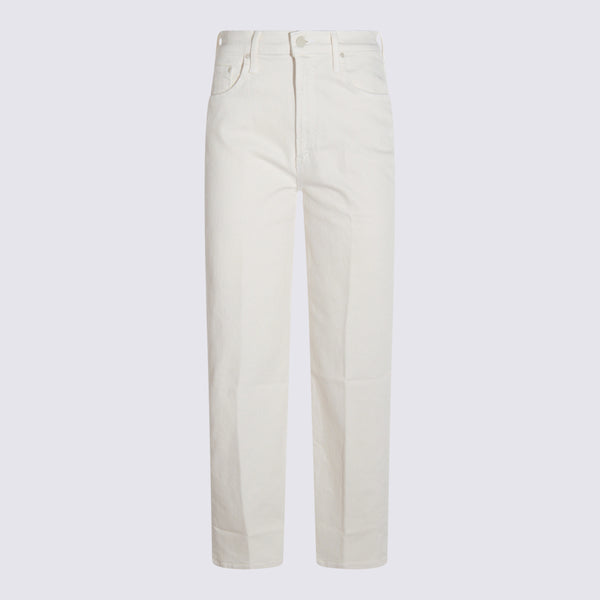 Mother 94% cotton jeans in white