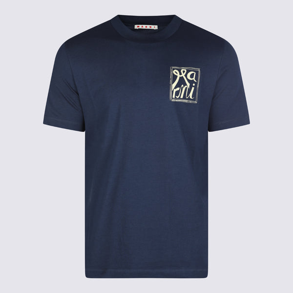 Marni 100% Cotton t-shirt in navy