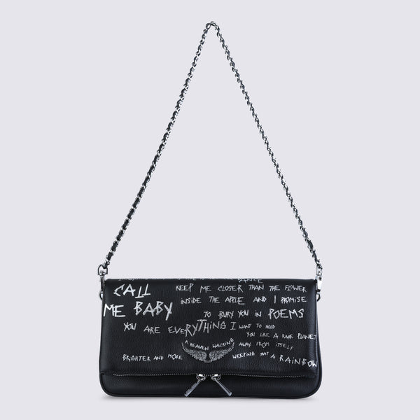 Zadig & Voltaire Leather shoulder bag in black