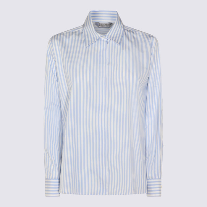 Max Mara Shirts Clear Blue _100 % Co