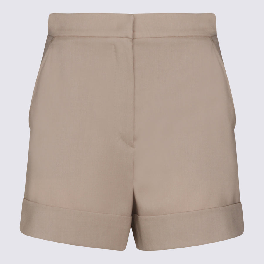 Max Mara 71% Wool bermudas in beige