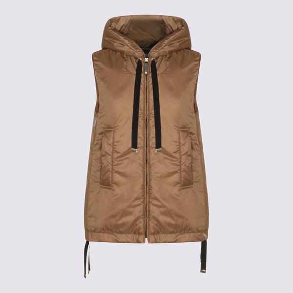 Max Mara The Cube 100% Polyamide down vest in beige