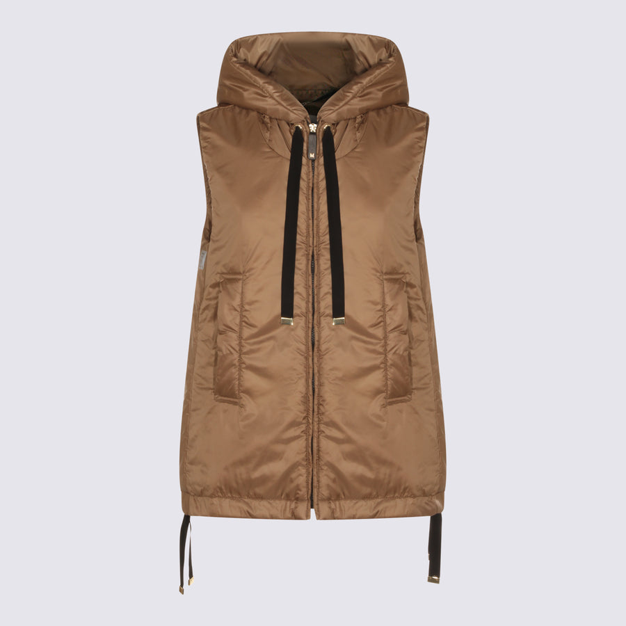 Max Mara The Cube 100% Polyamide down vest in beige