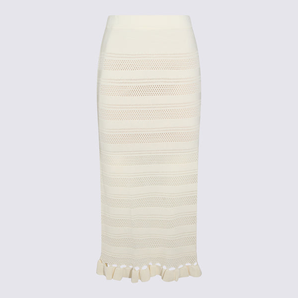 Twin-Set 65% Viscose skirt in white