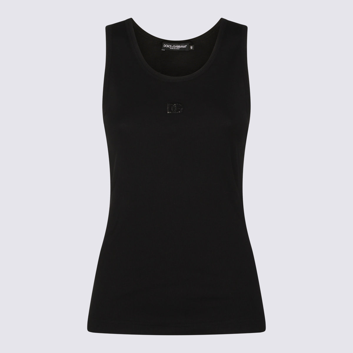 Dolce & Gabbana Top Black _100 % Co