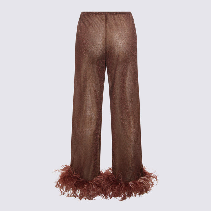 OSEREE Trousers Brown _pa Metallic