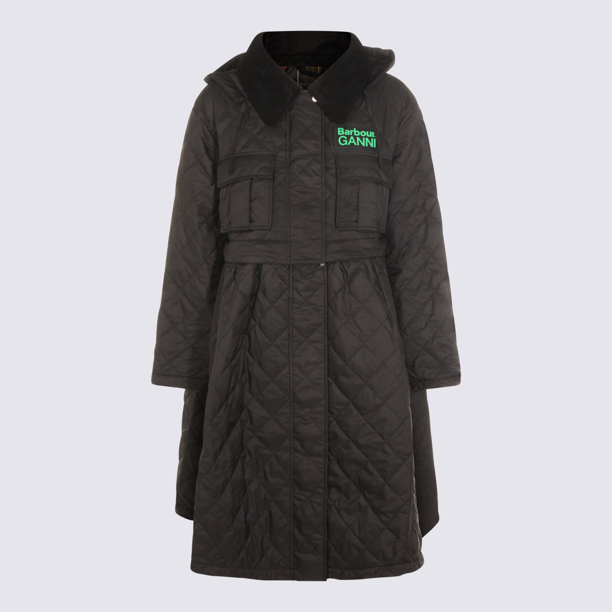 BARBOUR X GANNI Coats Black/classic Tartan _pl