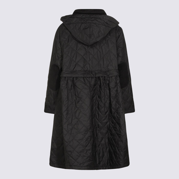 BARBOUR X GANNI Coats Black/classic Tartan _pl
