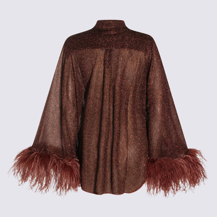 OSEREE Shirts Brown _pa Metallic