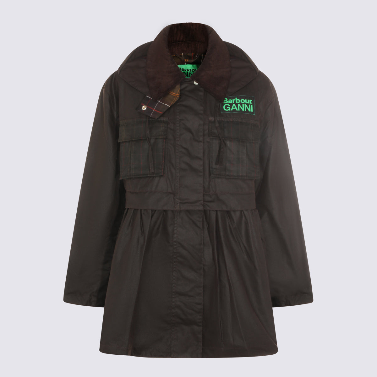 BARBOUR X GANNI Jackets Rustic/classic Tartan _100 % Co
