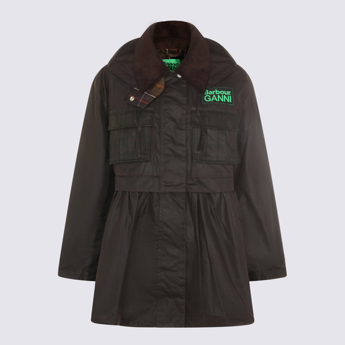 BARBOUR X GANNI Jackets Rustic/classic Tartan _100 % Co