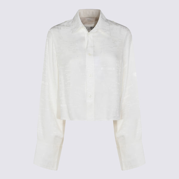 MM6 Maison Margiela 48% Acetate shirt in white