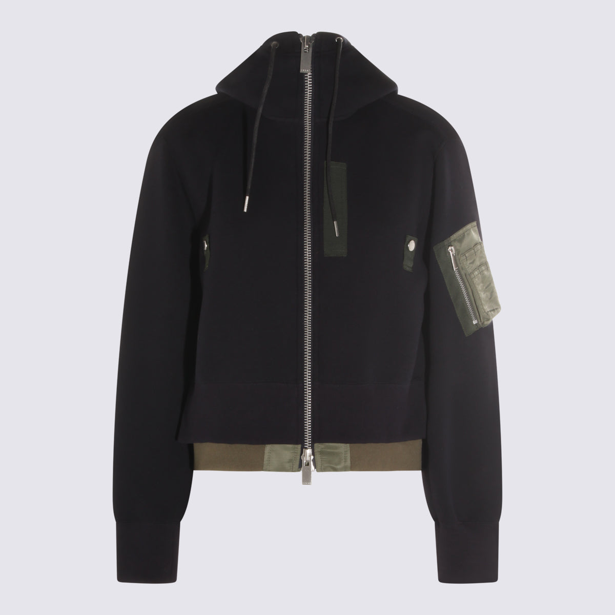 Sacai Jackets Navy/khaki Co Pa