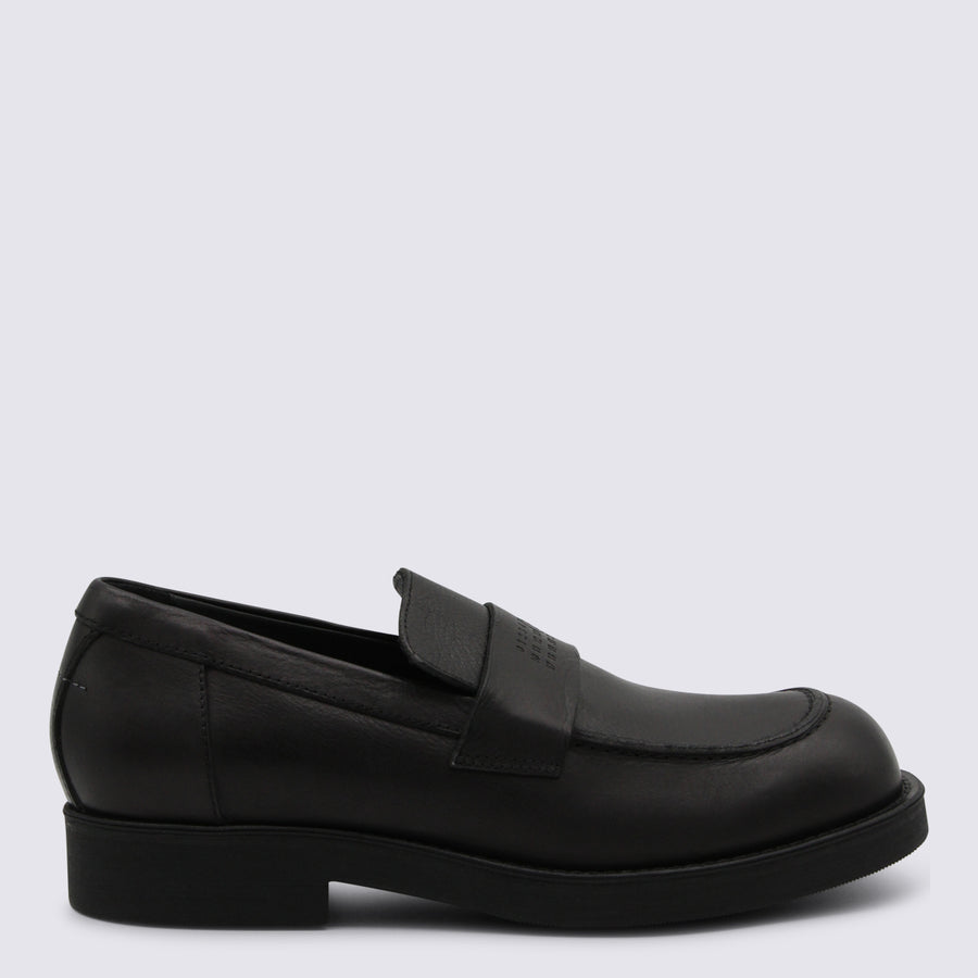 MM6 Maison Margiela Leather upper loafer in black