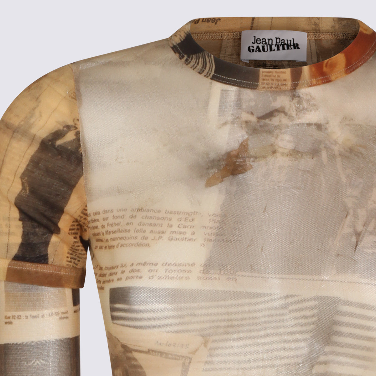 Jean Paul Gaultier Top Ecru/lightgrey/red