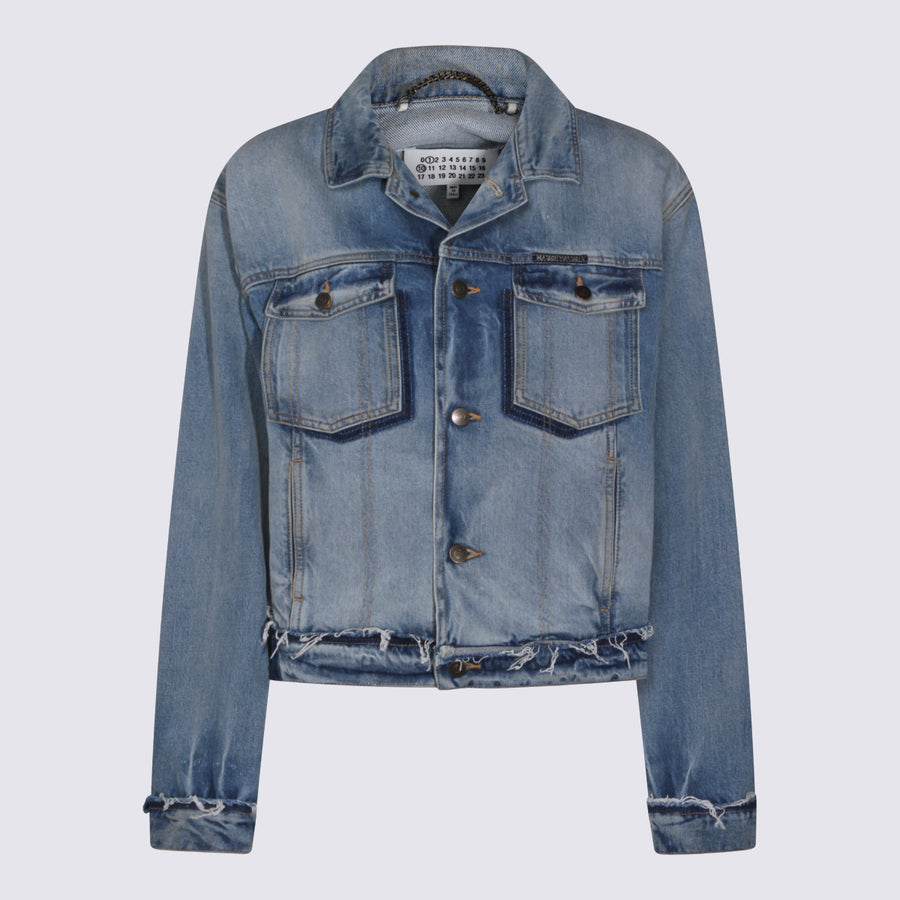 Maison Margiela 100% Cotton jacket in blue