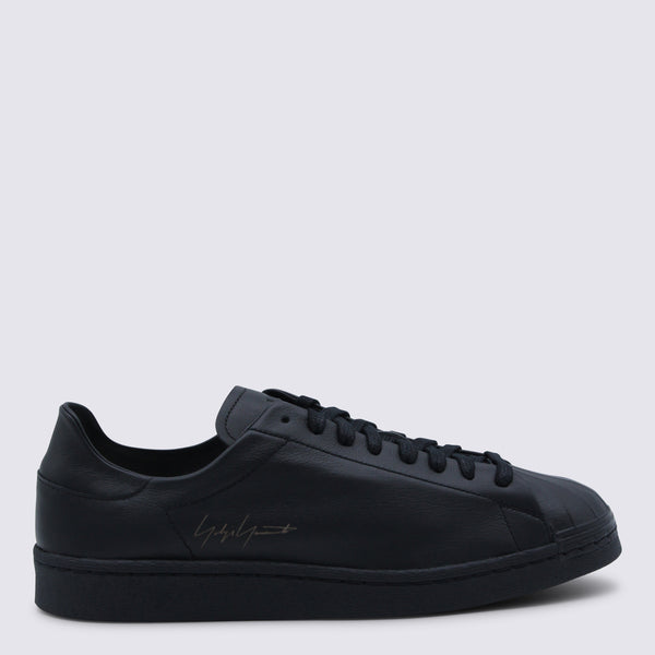 Y-3 Leather upper sneaker in black