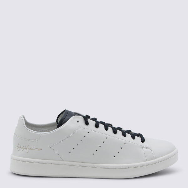 Y-3 Leather upper sneakers in white