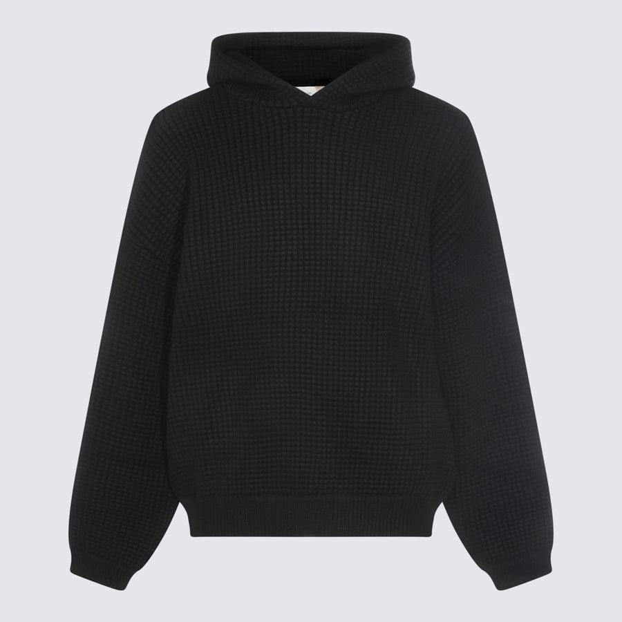 Fear Of God Essentials 70% Polyester hoodie in black