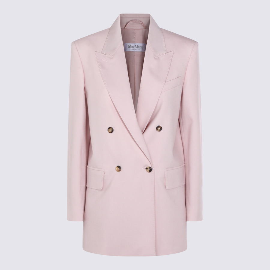 Max Mara 71% wool blazer in pink