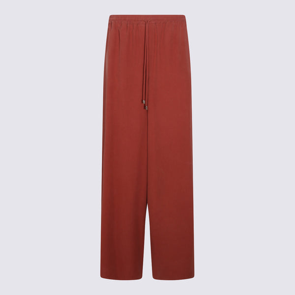 Max Mara 100% Cotton trousers in red