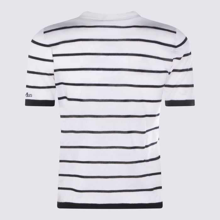 Max Mara T-shirts and Polos Avorio/blue _ws Se