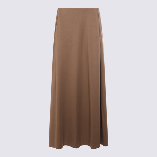 Max Mara 100% Virgin Wool skirt in brown