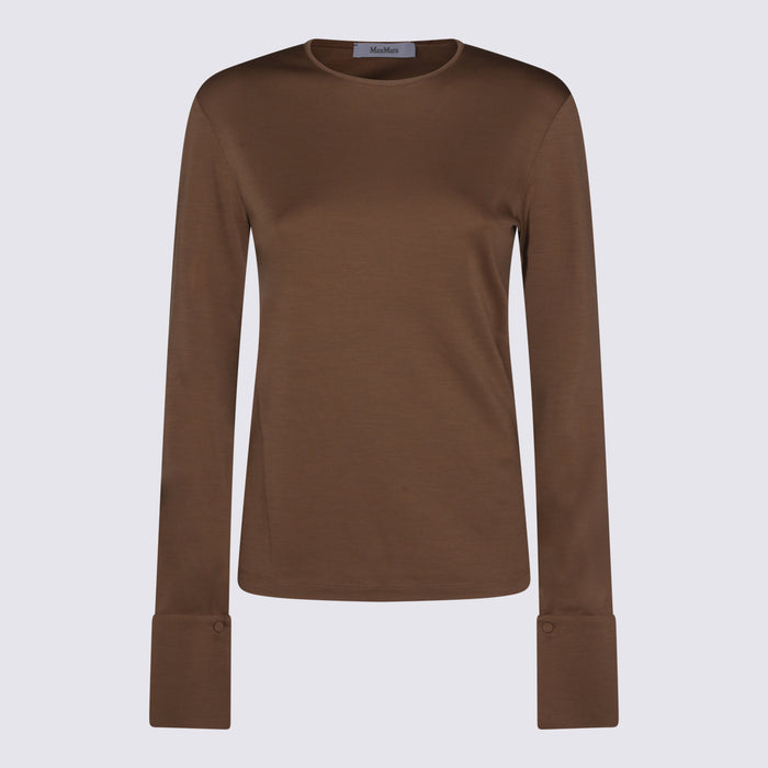 Max Mara Top Leather Brown _ Wv
