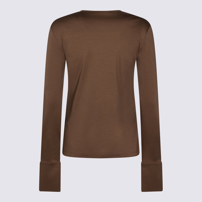 Max Mara Top Leather Brown _ Wv