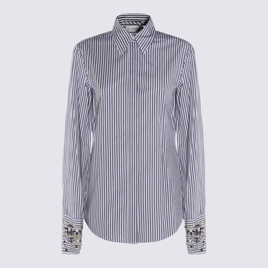Sportmax 100% Cotton shirt in navy