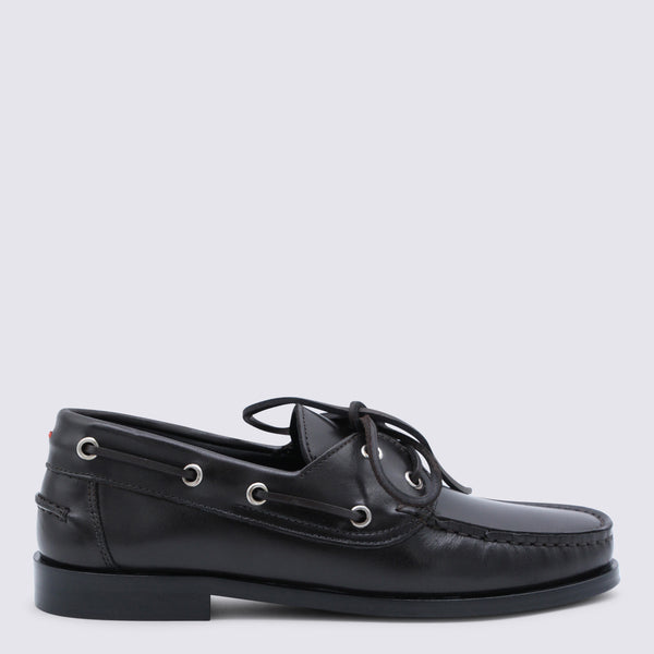 Aeyde UPPER 100% LE SOLE 50% LE 50% EL boat shoe in black